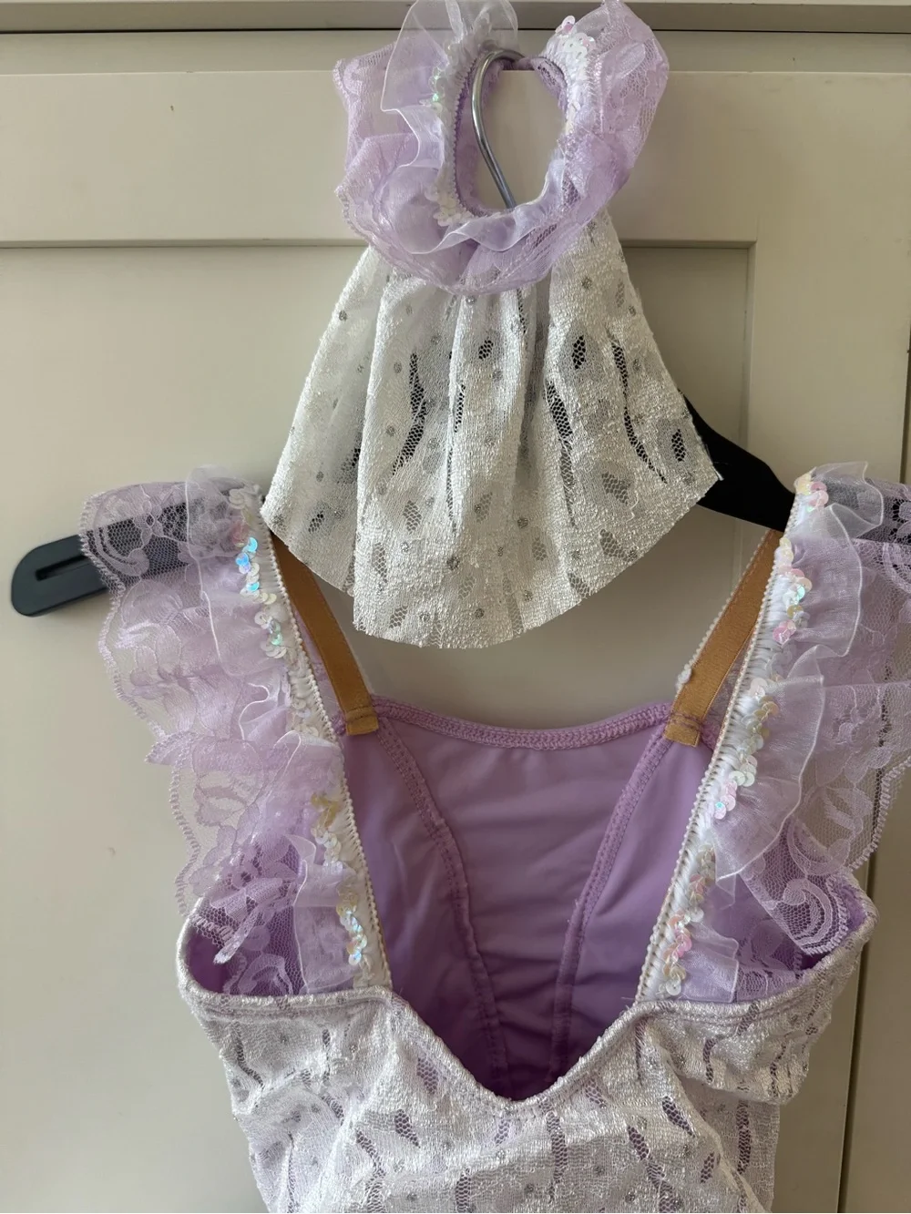 Lavender Lace Ballet Tutu Dress with Matching Hairpeice